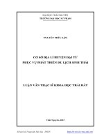 Cơ sở địa lí huyện Đại Từ phục vụ phát triển du lịch sinh thái