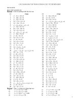 105 bài tập TOÁN cơ bản cấp 3 từ dễ đến KHÓ