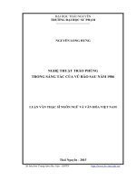 Nghệ thuật trào phúng trong sáng tác của Vũ Bão sau năm 1986