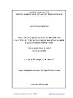 Tăng cường quản lý nhà nước đối với các công ty xây dựng thuộc Bộ Nông nghiệp và Phát triển Nông thôn
