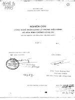 Nghiên cứu công nghệ nhận dạng lũ trong điều hành hồ hòa bình chống lũ hạ du – tập 1