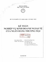 Kế toán nghiệp vụ kinh doanh ngoại tệ của ngân hàng thương mại