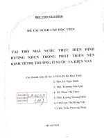 Vai trò nhà nước thực hiện định hướng xhcn trong phát triển nền  kinh tế thị trường ở nước ta hiện nay