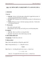 Giáo án giải tích 12  Sự đồng biến, nghich biến của hàm số tiết 2