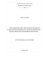 đánh giá nhận thức suy dinh dưỡng của bà mẹ có con dưới 5 tuổi