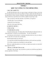 KHU VỰC CÔNG VÀ TÀI CHÍNH CÔNG MỖI QUAN HỆ GIỮA HIỆU QUẢ VÀ CÔNG BẰNG