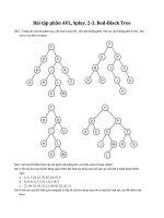Bài tập phần AVL, splay, 2 3, red black tree 