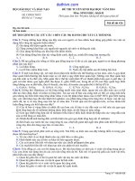 Đề thi Đại Học môn Sinh năm 2014