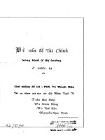 Vấn đề tài chính trong kinh tế thị trường ở nước ta