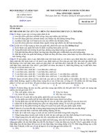 đề thi cao đẳng môn sinh năm 2014