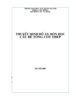 Thuyết minh đồ án môn học Cầu bê tông cốt thép