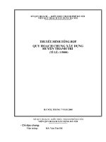 quy hoạch chung xây dựng huyện Thanh Trì