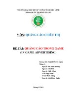 QUẢNG CÁO TRONG GAME(IN GAME ADVERTISING