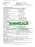 Đề kiểm tra Hóa 9 có lời giải và đáp án