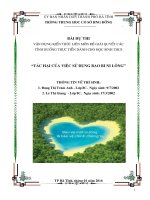 bài dự thi tác hại của việc sử dụng bao bi ni lông