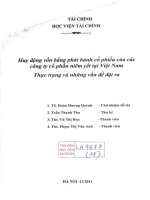 Huy động vốn bằng phát hành cổ phiểu của các công ty cổ phần niêm yết tại việt nam thực trạng và những vấn đề đặt ra