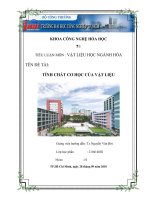 tính chất cơ học của vật liệu