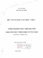 Công nghiệp hóa hiện đại hóa gắn với phát triển kinh tế tri thức