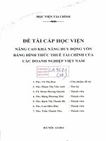 Nâng cao khả năng huy động vốn bằng hình thức thuê tài chính của các doanh nghiệp việt nam
