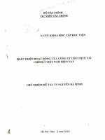 Phát triển hoạt động của công ty cho thuê tài chính ở việt nam hiện nay