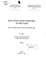 Báo cáo kết quả của dự án nghiên cứu bảo vệ đa dạng sinh học ở việt nam – tập 2b2