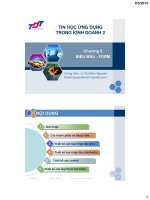Bài giảng Tin học ứng dụng trong kinh doanh 2: Chương 5  Lê Thị Minh Nguyện