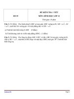 Đề kiểm tra 1 tiết môn toán lớp 12   đề số  59 