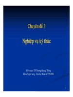 Bài giảng Nghiệp vụ ngân hàng thương mại: Chương 3  TS. Trương Quang Thông