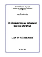 Đổi mới quản trị trong các trường đại học ngoài công lập ở Việt Nam