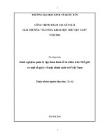 Kinh nghiệm quản lý tập đoàn kinh tế tư nhân trên thế giới và một số gợi ý về mặt chính sách với việt nam 