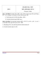 Đề kiểm tra 1 tiết môn toán lớp 12   đề số 51 