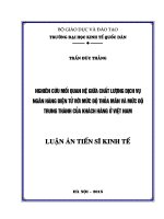 Nghiên cứu mối quan hệ giữa chất lượng dịch vụ ngân hàng điện tử với mức độ thỏa mãn và mức độ trung thành của khách hàng ở Việt Nam