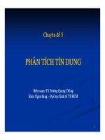 Bài giảng Nghiệp vụ ngân hàng thương mại: Chương 5  TS. Trương Quang Thông