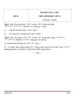 Đề kiểm tra 1 tiết môn toán lớp 12   đề số  56 