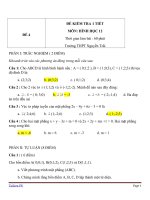 Đề kiểm tra 1 tiết môn toán lớp 12   đề số 4 