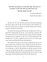 Báo cáo khoa học: SINH VIÊN NGÀNH QUẢN LÝ GIÁO DỤC, HỌC VIỆN QUẢN LÝ GIÁO DỤC TỰ HỌC NHƯ THẾ NÀO TRONG ĐÀO TẠO  THEO HỆ THỐNG TÍN CHỈ?