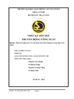 Bài tiểu luận: Phân tích động học cơ cấu hành tinh kiểu Simpson trong hộp số tự động