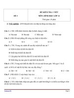 Đề kiểm tra 1 tiết môn toán lớp 12   đề số 3 