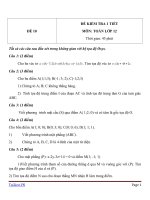 Đề kiểm tra 1 tiết môn toán lớp 12   đề số 10 