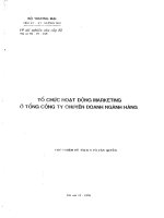 Tổ chức hoạt động marketing ở tổng công ty chuyên ngành ngân hàng