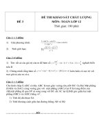 Đề thi khảo sát chất lượng môn toán lớp 12   đề  3 