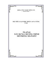 BÀI TIỂU LUẬN HỌC PHẦN: JAVA NÂNG CAO
