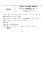 Đề kiểm tra 1 tiết môn toán lớp 12 phần giải tích chương 3   THPT ngô gia tự   đề số 4 