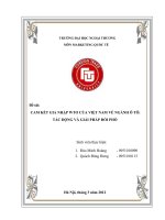 CAM KẾT GIA NHẬP WTO CỦA VIỆT NAM VỀ NGÀNH Ô TÔ: TÁC ĐỘNG VÀ GIẢI PHÁP ĐỐI PHÓ