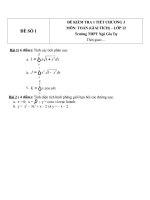 Đề kiểm tra 1 tiết môn toán lớp 12 phần giải tích chương 3   THPT ngô gia tự   đề số 1 