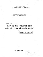 Bảo vệ mái thượng lưu đập đất của hồ chứa nước