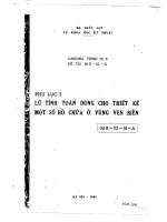 Lũ tính toán dùng cho thiết kế một số hồ chứa ở vùng ven biển