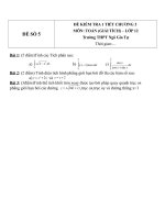 Đề kiểm tra 1 tiết môn toán lớp 12 phần giải tích chương 3   THPT ngô gia tự   đề số 5 