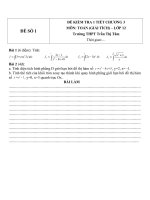 Đề kiểm tra 1 tiết môn toán lớp 12 phần giải tích chương 3   THPT trần thị tâm   đề số 1 