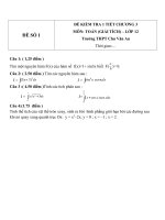 Đề kiểm tra 1 tiết môn toán lớp 12 phần giải tích chương 3   THPT chu văn an   đề số 1 